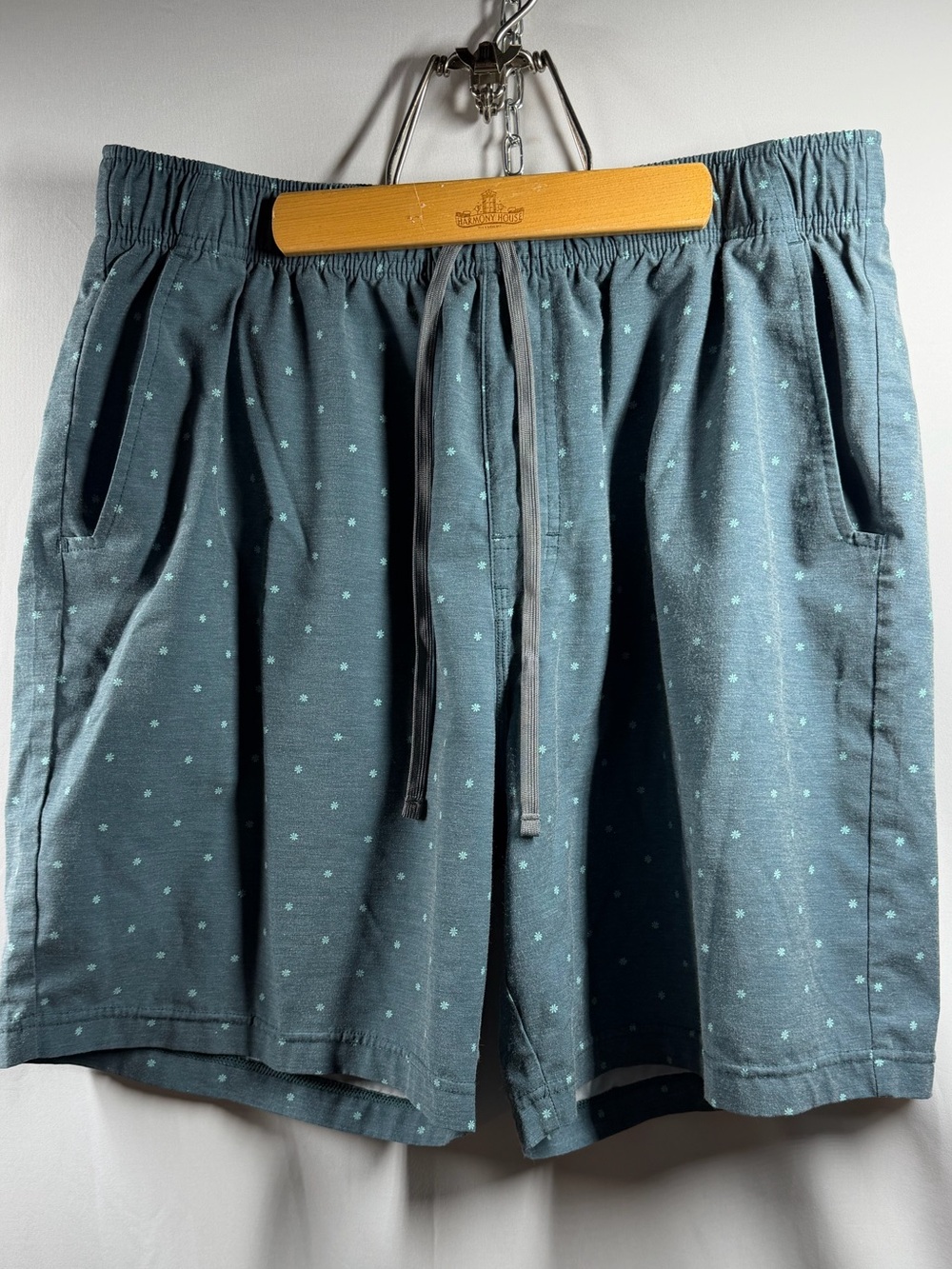 Men's prAna METRIC E-WAIST BLUEFIN ELEMENTS SHORT Size XL